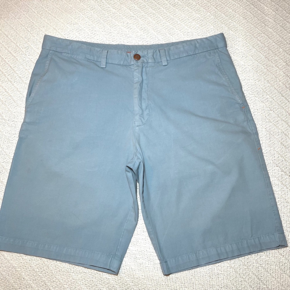 Tommy Bahama Mens Boracay Chino Shorts 34 Blue Pima Cotton Casual Summer